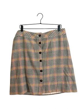Talbots‎ Plaid Wool Blend A-Line Skirt Plus Size 14W
